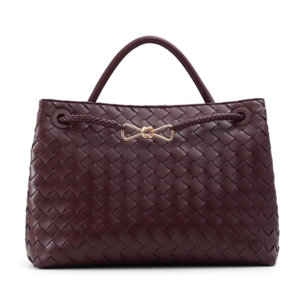 Call It Spring Woven Tote - burghandy.